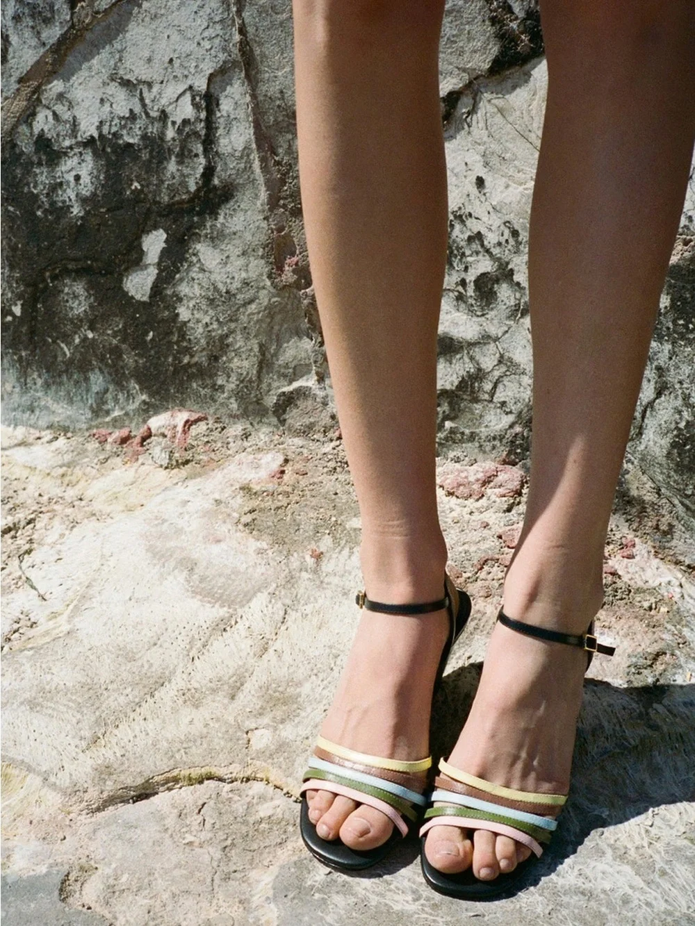 LARROUDE | x Ciao Lucia: Daiana Wedge Sandal Black Leather | Size: 9.5